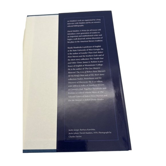 2006 David Madden A Writer for All Genres Signed Book 1st Edition Author Essays - Picture 5 of 9